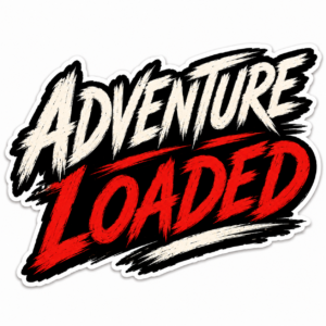 "ADVENTURE LOADED"STICKER FOR BIKE RIDERS
