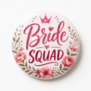 "BRIDE SQUAD 2"58 MM ROUND BADGE