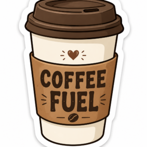 "COFFEE FUEL 2"STICKER