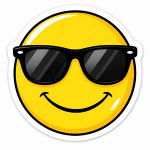 "COOL SMILEY"STICKER