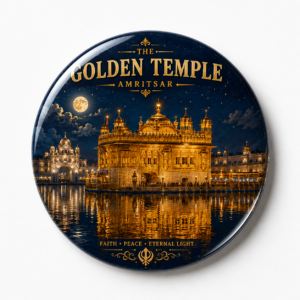 "GOLDEN TEMPLE"58 MM ROUND FRIDGE MAGNET