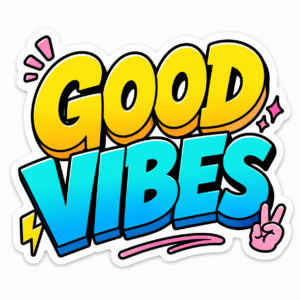 "GOOD VIBES"STICKER