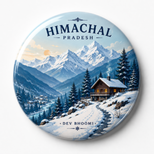 "HIMCHAL PRADESH"58 MM ROUND FRIDGE MAGNET