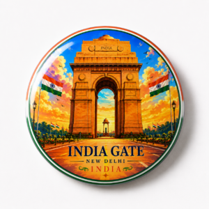 "INDIA GATE"58 MM ROUND FRIDGE MAGNET