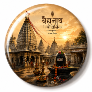 "JYOTIRLINGA BAIDYANATH"58 MM ROUND FRIDGE MAGNET