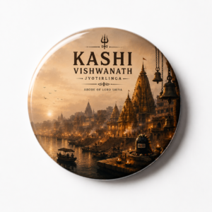 "JYOTIRLINGA KASHI VISHWANATH"58 MM ROUND FRIDGE MAGNET