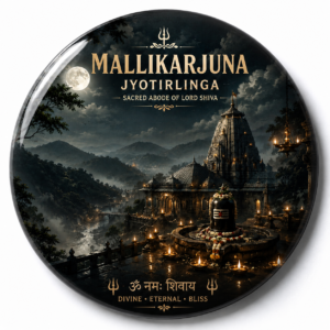 "JYOTIRLINGA MALLIKARJUNA"58 MM ROUND FRIDGE MAGNET