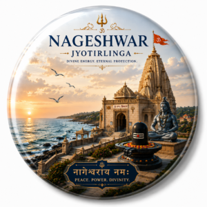 "JYOTIRLINGA NAGESHWAR"58 MM ROUND FRIDGE MAGNET