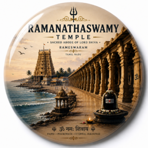 "JYOTIRLINGA RAMESHWARAM"58 MM ROUND FRIDGE MAGNET