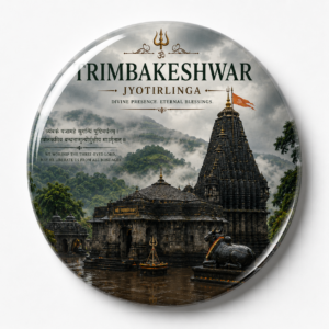 "JYOTIRLINGA TRIMBAKESHWAR"58 MM ROUND FRIDGE MAGNET