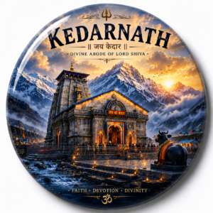 "KEDARNATH"58 MM ROUND FRIDGE MAGNET