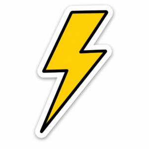 "LIGHTNING BOLT"STICKER