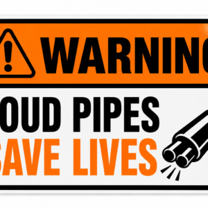 "LOUD PILES SAVE LIVES"STICKER FOR BIKE RIDERS