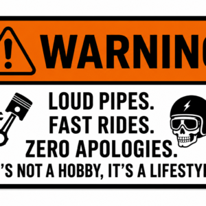 "LOUD PIPES FAST RIDE"STICKER FOR BIKE RIDERS