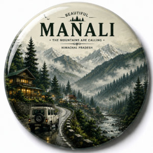 "MANALI"58 MM ROUND FRIDGE MAGNET
