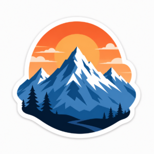 "MOUNTAINS"STICKER