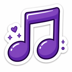 "MUSIC NOTE"STICKER