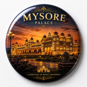 "MYSORE PALACE"58 MM ROUND FRIDGE MAGNET