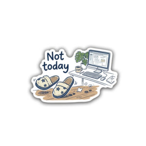 "NOT TODAY" STICKER