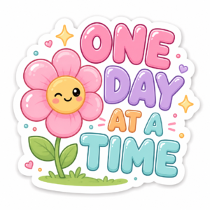 "ONE DAY AT A TIME"STICKER