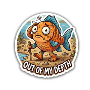 "OUT OF MY DEPTH"STICKER
