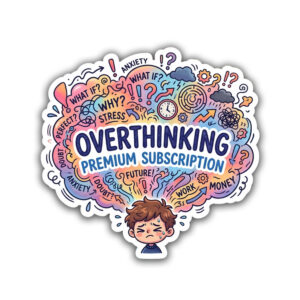 "OVERTHINKING-PREMIUM-SUBSCRIPTION"STICKER