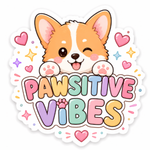 "PAWSITIVE VIBES"STICKER