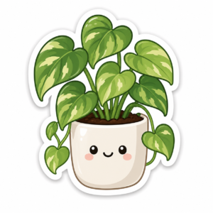 "POTTED PLANT"STICKER
