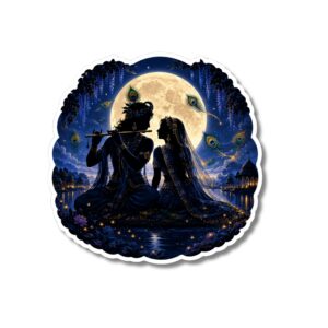 "RADHA KRISHNA MOON LIGHT"DEVOTIONAL STICKER
