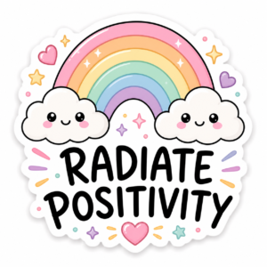 "RADIATE POSITIVITY"STICKER