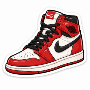 "RED HIGH-TOP SHOE"STICKER