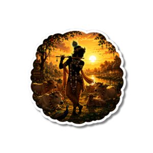 "SHREE KRISHNA PLAYING FLUTE"DEVOTIONAL STICKER