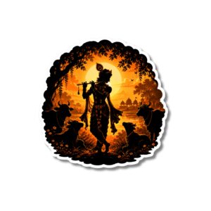 "SHREE KRISHNA WITH COWS"DEVOTIONAL STICKER