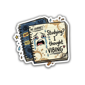 "STUDYING ? I THOUGHT VIBING"STICKER