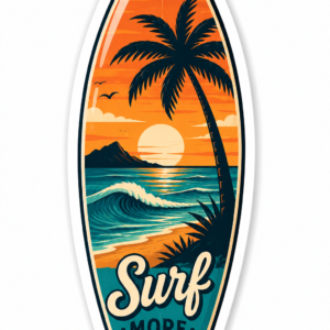 "SURFBOARD SUNSET"STICKER