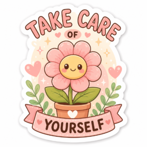 "TAKE CARE OF YOURSELF"STICKER