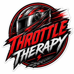 "THROTTLE THERAPY"STICKER FOR BIKE RIDERS