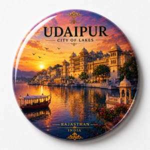 "UDAIPUR"58 MM ROUND FRIDGE MAGNET