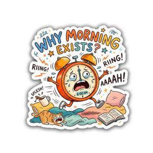 "WHY MORNING EXISTS"STICKER