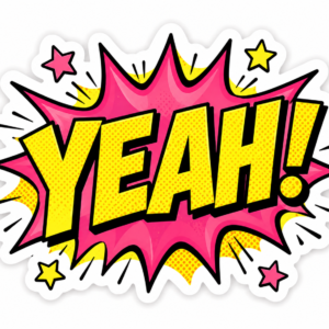 "YEAH!"STICKER