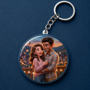 ROUND CUSTOMIZED PHOTO KEYCHAIN 58 MM