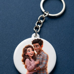 ROUND CUSTOMIZED PHOTO KEYCHAIN 44 mm