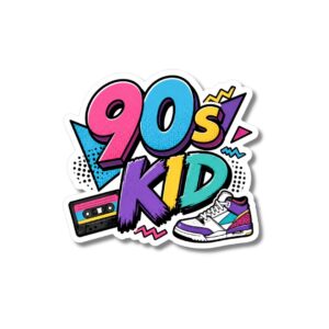 "90s KID"STICKER
