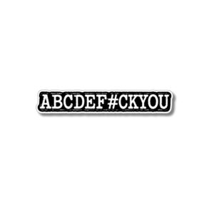 "ABCDEF#CKYOU"STICKER