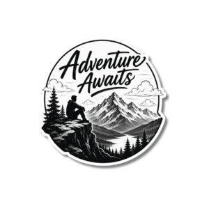 "ADVENTURE AWAITS 2"STICKER