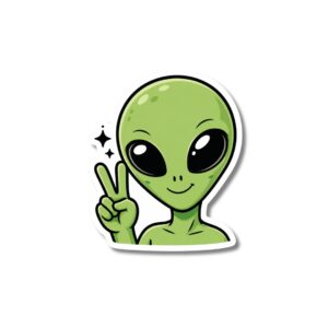 "ALIEN PEACE"STICKER