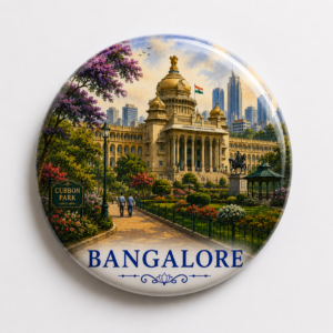 "BANGALORE"58 MM ROUND FRIDGE MAGNET