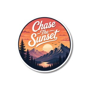 "CHASE THE SUNSET"STICKER