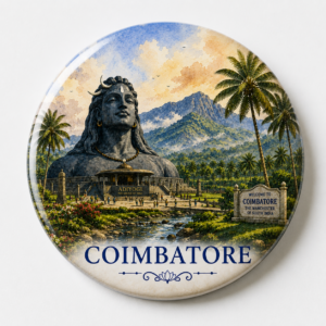 "COIMBATORE"58 MM ROUND FRIDGE MAGNET