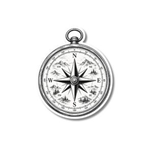 "COMPASS ROSE"STICKER